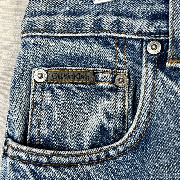 Calvin Klein Jeans Easy Fit Sz 34 Blue Double Stone Wash BMPP171 Made USA Union - Picture 3 of 9